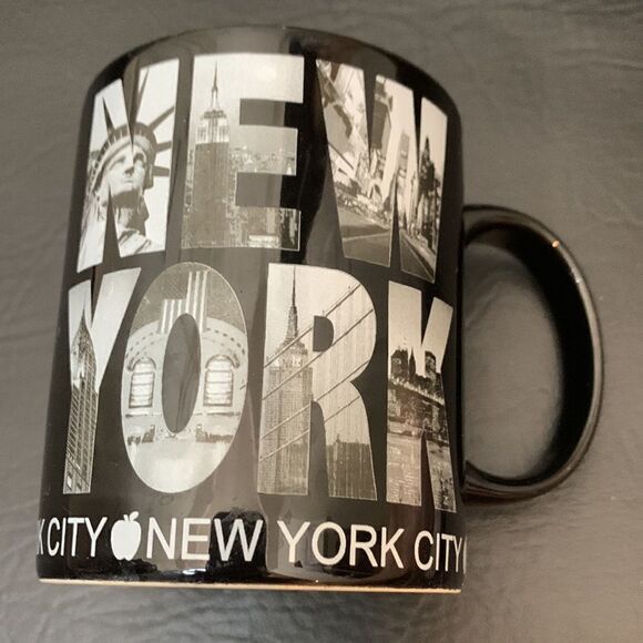 New York City 12 Ounce Coffee Tea Cocoa Collectable Black White Lettering Mug - Picture 4 of 6